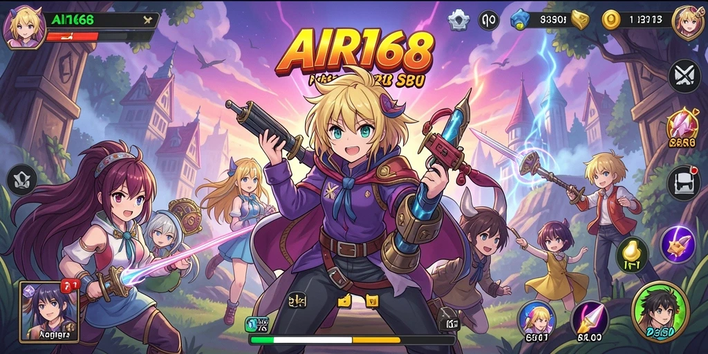 Tampilan gameplay menarik dari AIR168 yang penuh warna dan aksi.