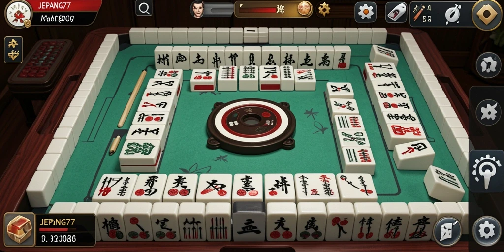 Tampilan permainan JEPANG77 dengan papan Mahjong yang menarik.