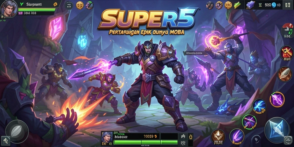 Tampilan gameplay SUPER5 yang mendebarkan dan penuh aksi.