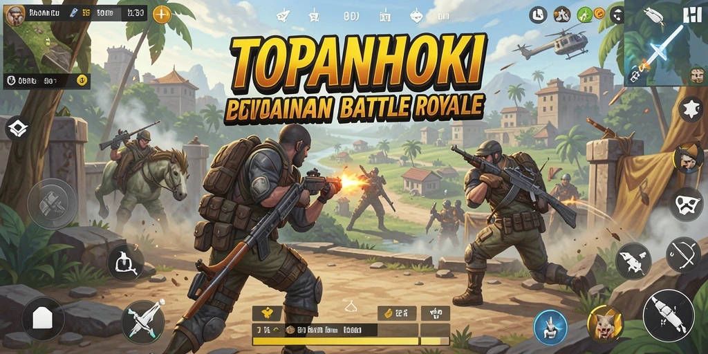 Gameplay seru dengan tempur intens di arena Battle Royale.