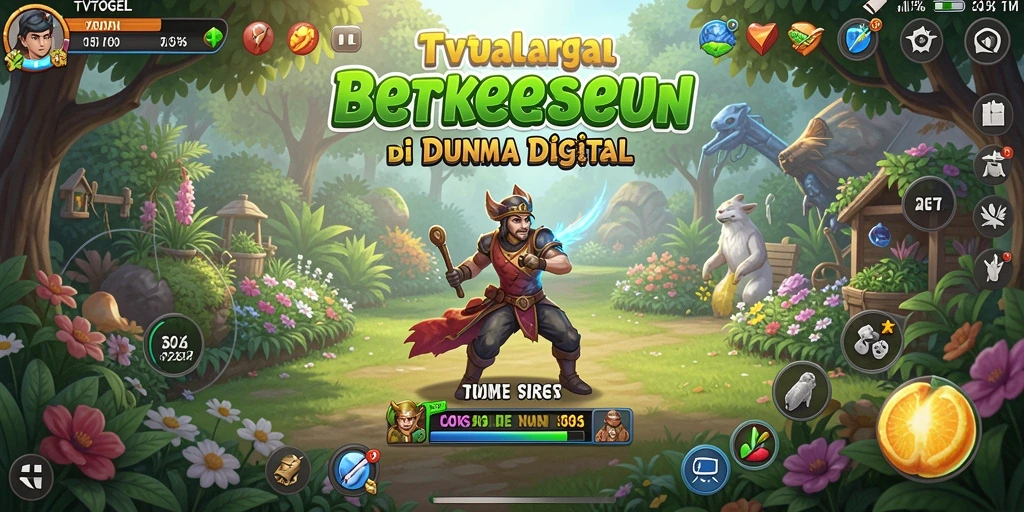 Screenshot gameplay TVTOGEL menampilkan aktivitas berkebun yang seru.