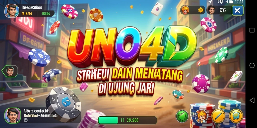 Tangkapan layar gameplay strategis dari UNO4D menunjukkan momen-momen kunci dalam pertandingan.
