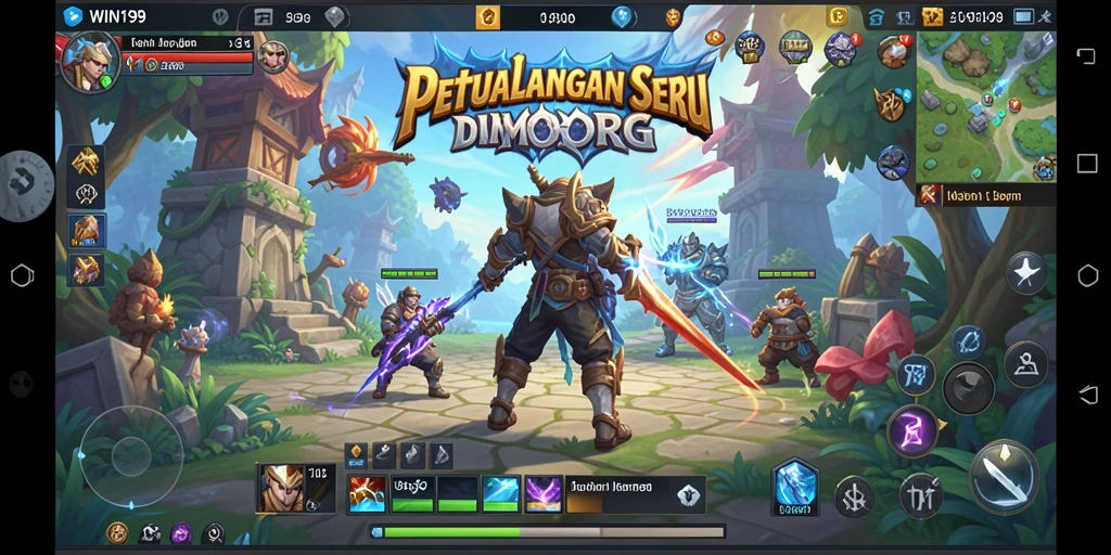 Tangkapan layar WIN199 menampilkan aksi seru dalam gameplay MMORPG.